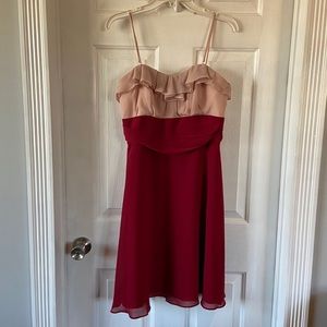 Watters & Watters Red & Pink Cocktail Dress Sz 8